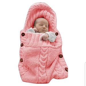 Cable Knit Baby Swaddle Blanket Wrap